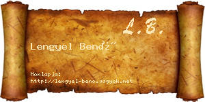 Lengyel Benő névjegykártya